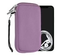 kwmobile Custodia in Neoprene con Zip per Smartphone M - 5,5" - Astuccio Portacellulare a Sacchetto con Cerniera - Borsa in Lavanda