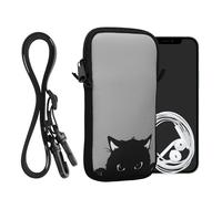 kwmobile Custodia in Neoprene con Zip per Smartphone - Portacellulare a Tracolla - Porta Cellulare da Collo Universale - Cover Borsa Telefono