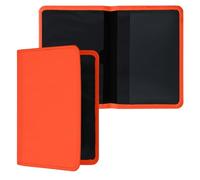 kwmobile Custodia in Neoprene per Libretto Circolazione Auto - Cover Portalibretto con Scomparti per Tessere Patente - Foderina Porta Documenti arancione fluorescente