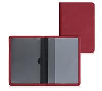 kwmobile Custodia in pelle PU per Libretto Circolazione Auto - Cover Portalibretto con Scomparti per Tessere Patente - Foderina Porta Documenti rosso