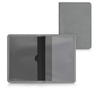 kwmobile Custodia in pelle PU per Libretto Circolazione Auto - Cover Portalibretto con Scomparti per Tessere Patente - Foderina Porta Documenti grigio chiaro