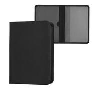 kwmobile Custodia in pelle PU per Libretto Circolazione Auto - Cover Portalibretto con Scomparti per Tessere Patente - Foderina Porta Documenti nero