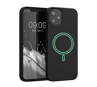 kwmobile Custodia Magnetica Compatibile con Apple iPhone 12 mini - Compatibile con MagSafe - Cover Silicone TPU Magnete - nero