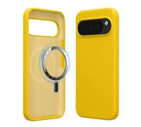 kwmobile Custodia Magnetica Compatibile con Google Pixel 10 / Pixel 10 Pro - Compatibile con MagSafe - Cover Silicone TPU Magnete - giallo radiante
