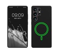 kwmobile Custodia Magnetica Compatibile con Samsung Galaxy S25 Ultra - Compatibile con MagSafe - Cover Silicone TPU Magnete - nero