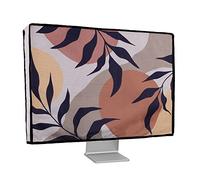 kwmobile Custodia Monitor Compatibile con 24-26" Monitor Monitor - Copri Schermo PC - Copertura Antipolvere PC in Lino - Piante e Forme Colorate