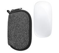 kwmobile Custodia Mouse Wireless Compatibile con Apple Magic Mouse 1/2 - Custodia Neoprene Mouse - Astuccio Porta Mouse PC Gaming Antracite/Bianco
