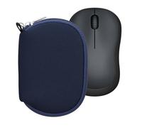 kwmobile Custodia Mouse Wireless Compatibile con Logitech M220 Silent / M235 / M185 - Custodia Neoprene Mouse - Astuccio Porta Mouse PC Gaming Blu Scuro