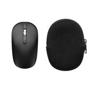 kwmobile Custodia Mouse Wireless per HP Z3700 / Anmck M1P / AE Wish ANEWISH/cimetech TM013 - Cover Mouse Wireless Gaming con Cerniera - Astuccio in Velluto a Coste e Neoprene - Nero