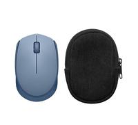 kwmobile Custodia Mouse Wireless per Logitech M171 - Cover Mouse Wireless Gaming con Cerniera - Astuccio in Velluto a Coste e Neoprene - Nero