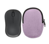 kwmobile Custodia Mouse Wireless per Logitech M240 Silent / M325S - Cover Mouse Wireless Gaming con Cerniera - Astuccio in Velluto a Coste e Neoprene - Lavanda