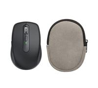 kwmobile Custodia Mouse Wireless per Logitech MX Anywhere 3 / Anywhere 3S - Cover Mouse Wireless Gaming con Cerniera - Astuccio in Velluto a Coste e Neoprene - Grigio