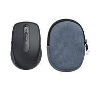 kwmobile Custodia Mouse Wireless per Logitech MX Anywhere 3 / Anywhere 3S - Cover Mouse Wireless Gaming con Cerniera - Astuccio in Velluto a Coste e Neoprene - Blu Vintage