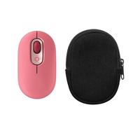 kwmobile Custodia Mouse Wireless per Logitech Pop Mouse - Cover Mouse Wireless Gaming con Cerniera - Astuccio in Velluto a Coste e Neoprene - Nero