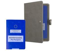 kwmobile Custodia Passaporto Europeo Animali Domestici - Cover Porta Documenti Cane Gatto Furetto - Porta Carta Identità Animale Domestico - Portadocumenti Pelle PU