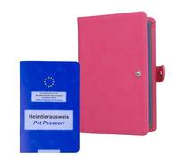 kwmobile Custodia Passaporto Europeo Animali Domestici - Cover Porta Documenti Cane Gatto Furetto - Porta Carta Identità Animale Domestico - Portadocumenti Pelle PU