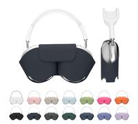 kwmobile Custodia Pelle PU Cuffie Over Ear Compatibile con Apple AirPods Max/AirPods Max 2 Cover - Astuccio Similpelle Porta Cuffie con Modalità Sleep - blu scuro
