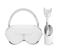 kwmobile Custodia Pelle PU Cuffie Over Ear Compatibile con Apple AirPods Max Cover - Astuccio Similpelle Porta Cuffie con Modalità Sleep - bianco