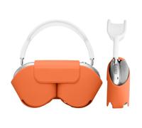 kwmobile Custodia Pelle PU Cuffie Over Ear Compatibile con Apple AirPods Max Cover - Astuccio Similpelle Porta Cuffie con Modalità Sleep - arancione estivo