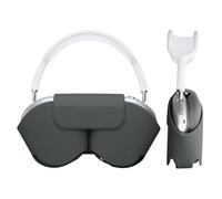 kwmobile Custodia Pelle PU Cuffie Over Ear Compatibile con Apple AirPods Max Cover - Astuccio Similpelle Porta Cuffie con Modalità Sleep - ardesia scuro