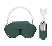 kwmobile Custodia Pelle PU Cuffie Over Ear Compatibile con Apple AirPods Max Cover - Astuccio Similpelle Porta Cuffie con Modalità Sleep - verde