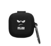 kwmobile Custodia per Anker Soundcore P31i / Soundcore R60iNC Cover - Protezione Resistente per Auricolari Wireless - in Silicone Antigraffio - Don't touch my Headphones