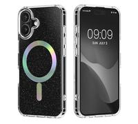 kwmobile Custodia per Apple iPhone 16 Cover - Custodia Rigida con Bordo in TPU - Compatibile con MagSafe - Protezione Extra per Fotocamera - Trasparente