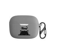 kwmobile Custodia per JBL Tune 230 NC TWS / T230NC / T235NC Cover - Protezione Resistente per Auricolari Wireless - in Silicone Antigraffio - Gatto Nero
