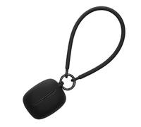 kwmobile Custodia per JBL Tune Beam 2 Cover - Cuffie Wireless in Silicone - Porta Auricolari - Protezione Cuffie in Ear con Cinturino - nero