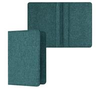 kwmobile Custodia per Libretto Circolazione Auto in Tessuto - Cover Portalibretto con Scomparti per Tessere Patente - Foderina Porta Documenti petrolio