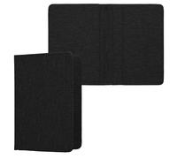 kwmobile Custodia per Libretto Circolazione Auto in Tessuto - Cover Portalibretto con Scomparti per Tessere Patente - Foderina Porta Documenti nero