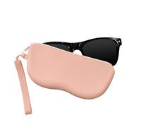 kwmobile Custodia per Occhiali da Sole da Appendere - Morbida Pochette da agganciare alla Borsa - Astuccio con Cerniera per Occhiali - Rosa Antico