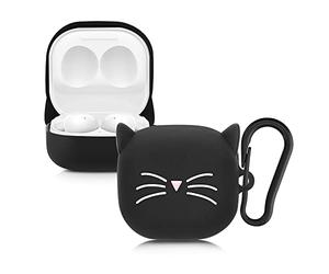kwmobile Custodia per Samsung Galaxy Buds 2 Pro/Buds 2 / Buds Live Cover - Protezione Resistente per Auricolari Wireless - in Silicone Antigraffio - gatto