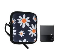 kwmobile Custodia per Smartphone Pieghevole XXS - 3/3,5" - Astuccio Portacellulare a Sacchetto XXS - Protezione in Neoprene con Cerniera - Margheritine