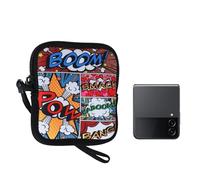 kwmobile Custodia per Smartphone Pieghevole XXS - 3/3,5" - Astuccio Portacellulare a Sacchetto XXS - Protezione in Neoprene con Cerniera - Pop Art