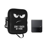 kwmobile Custodia per Smartphone Pieghevole XXS - 3/3,5" - Astuccio Portacellulare a Sacchetto XXS - Protezione in Neoprene con Cerniera - Don't Touch My Phone