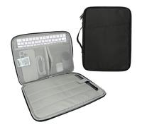 kwmobile Custodia per tablet e tastiera compatibile con Magic Keyboard K380 K480 e tablet da 12,9" - 13", custodia sottile in nylon con cerniera, colore nero