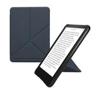 kwmobile Custodia Pieghevole Compatibile con Amazon Kindle Paperwhite (2024)/Colorsoft Cover - Cover Magnetica Pelle PU eReader con Stand - blu scuro