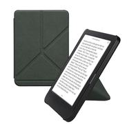 kwmobile Custodia Pieghevole Compatibile con Kobo Clara BW/Colour Cover - Cover Magnetica Pelle PU eReader con Stand - verde scuro