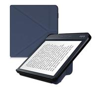 kwmobile Custodia Pieghevole Compatibile con Kobo Libra H2O Cover - Cover Magnetica Pelle PU eReader con Stand - blu scuro