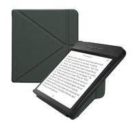 kwmobile Custodia Pieghevole Compatibile con Kobo Libra H2O Cover - Cover Magnetica Pelle PU eReader con Stand - verde scuro