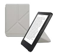 kwmobile Custodia Pieghevole Origami Compatibile con Kobo Clara 2E Cover - Cover Magnetica Pelle PU eReader con Stand - argento