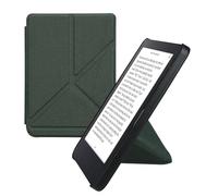 kwmobile Custodia Pieghevole Origami Compatibile con Kobo Clara 2E Cover - Cover Magnetica Pelle PU eReader con Stand - Verde Scuro