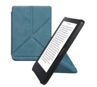 kwmobile Custodia Pieghevole Origami Compatibile con Kobo Clara 2E Cover - Cover Magnetica Pelle PU eReader con Stand - petrolio