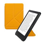 kwmobile Custodia Pieghevole Origami Compatibile con Kobo Clara BW/Colour Cover - Cover Magnetica Pelle PU eReader con Stand - Giallo radiante