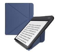 kwmobile Custodia Pieghevole Origami Compatibile con Kobo Forma Cover - Cover Magnetica Pelle PU eReader con Stand - Blu Scuro