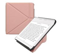 kwmobile Custodia Pieghevole Origami Compatibile con Kobo Libra Colour Cover - Cover Magnetica Pelle PU eReader con Stand - Oro Rosa