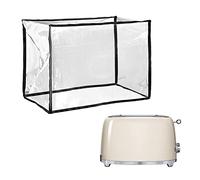 kwmobile Custodia Protettiva Compatibile con Smeg TSF01CREU Cover - Copertina Antipolvere Resistente per Tostapane - Trasparente/Nero