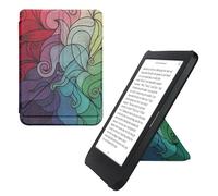 kwmobile Custodia protettiva in ecopelle per e-reader Kobo Clara BW/Colour - Custodia a libro per e-reader in fucsia/blu/verde - Gioco di Colore