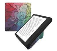 kwmobile Custodia protettiva in ecopelle per e-reader Kobo Libra Colour - Custodia a libro per e-reader in fucsia/blu/verde - Gioco di Colore